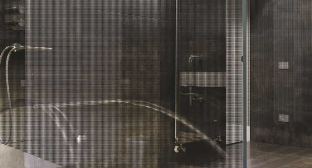 Matrix Black Dot Patterned Window Film A5 sample window film image showing finish and effect