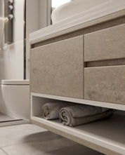 AA15 Grey Line Oak Structured Cover Styl' vinyl wrap | for furniture & walls