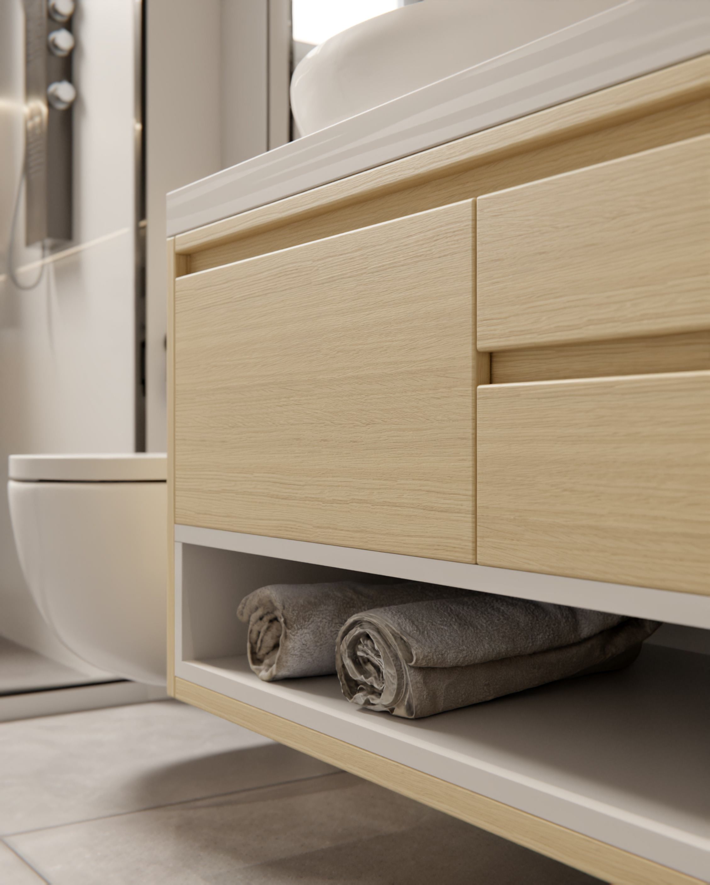 AF03 Line Beige Pine Cover Styl' vinyl wrap | for furniture & walls