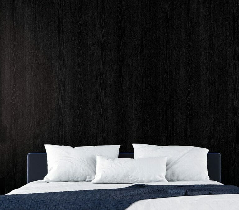 Close-up photo of Cover Styl' Black Wood Vinyl Wrap installed