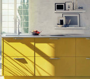 Close-up photo of Cover Styl' Bright Yellow Vinyl Wrap installed