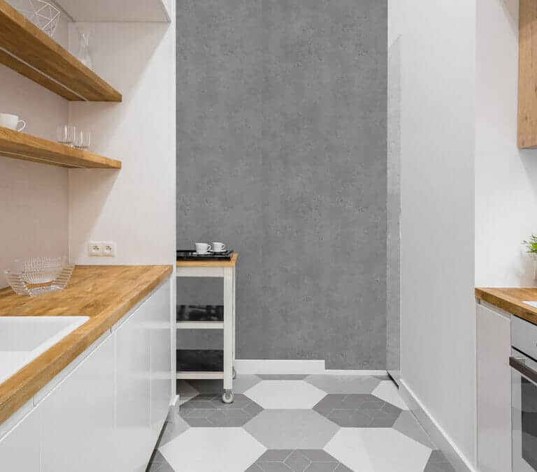 Close- up photo of Cover Styl' Brown concrete Vinyl Wrap installed