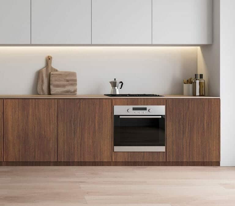 Close-up photo of Cover Styl' Brown Oak  Vinyl Wrap installed