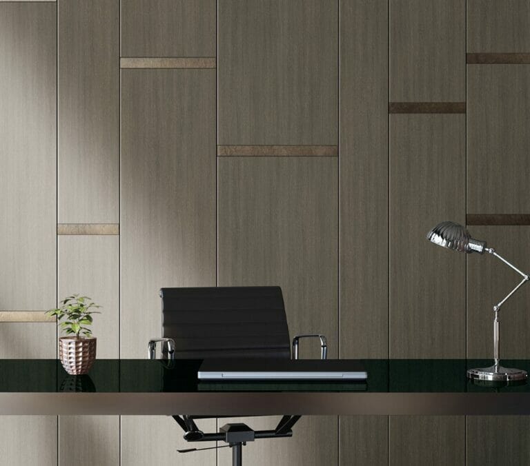 Close-up photo of Cover Styl' Cream Brown Vinyl Wrap installed