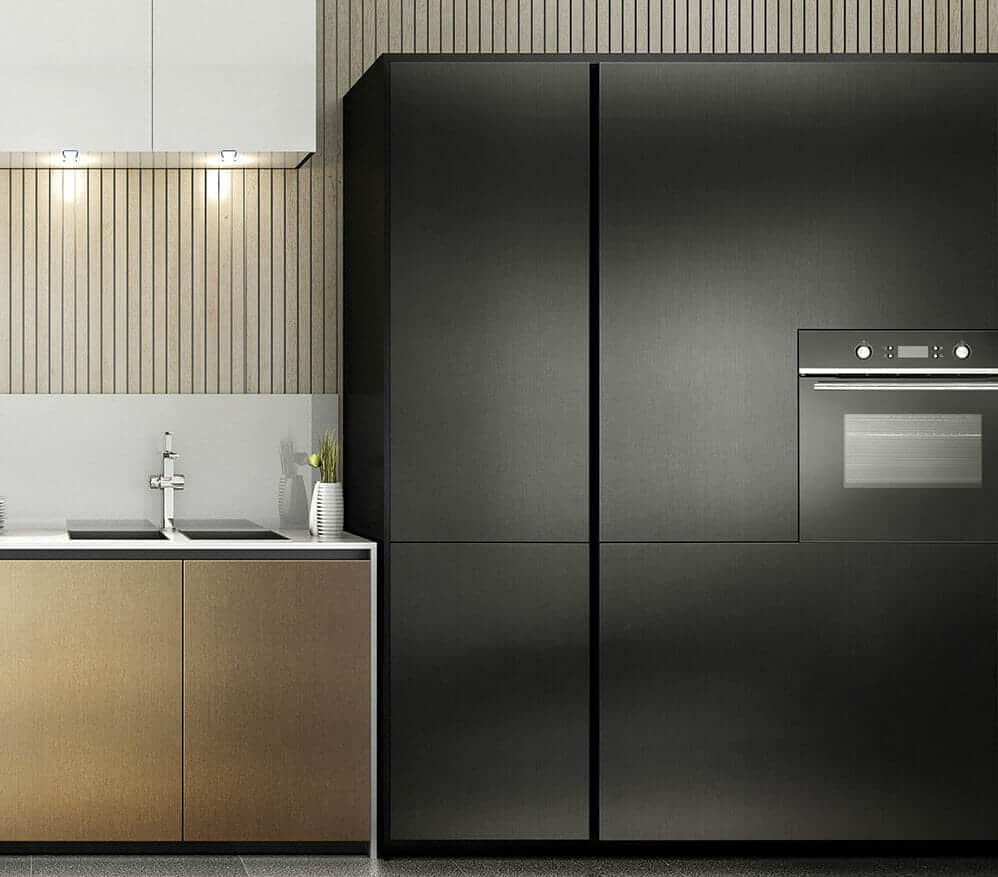 Close-up photo of Cover Styl' Soft Brushed Dark Silver Vinyl Wrap installed