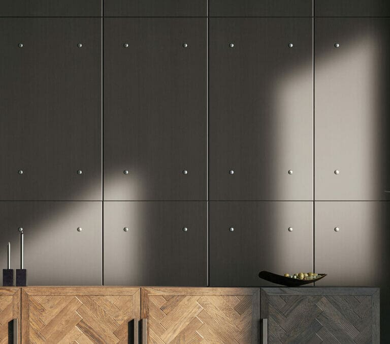 Close-up photo of Cover Styl' Dark Brushed Silver Vinyl Wrap installed