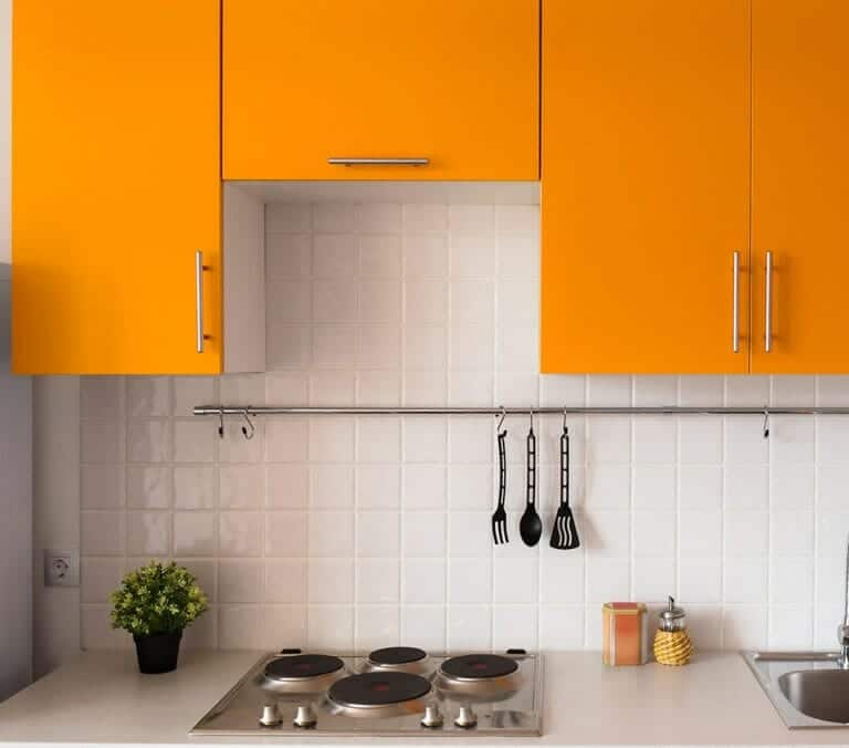 Close-up photo of Cover Styl' Florida Orange Velvet Grain Vinyl Wrap installed