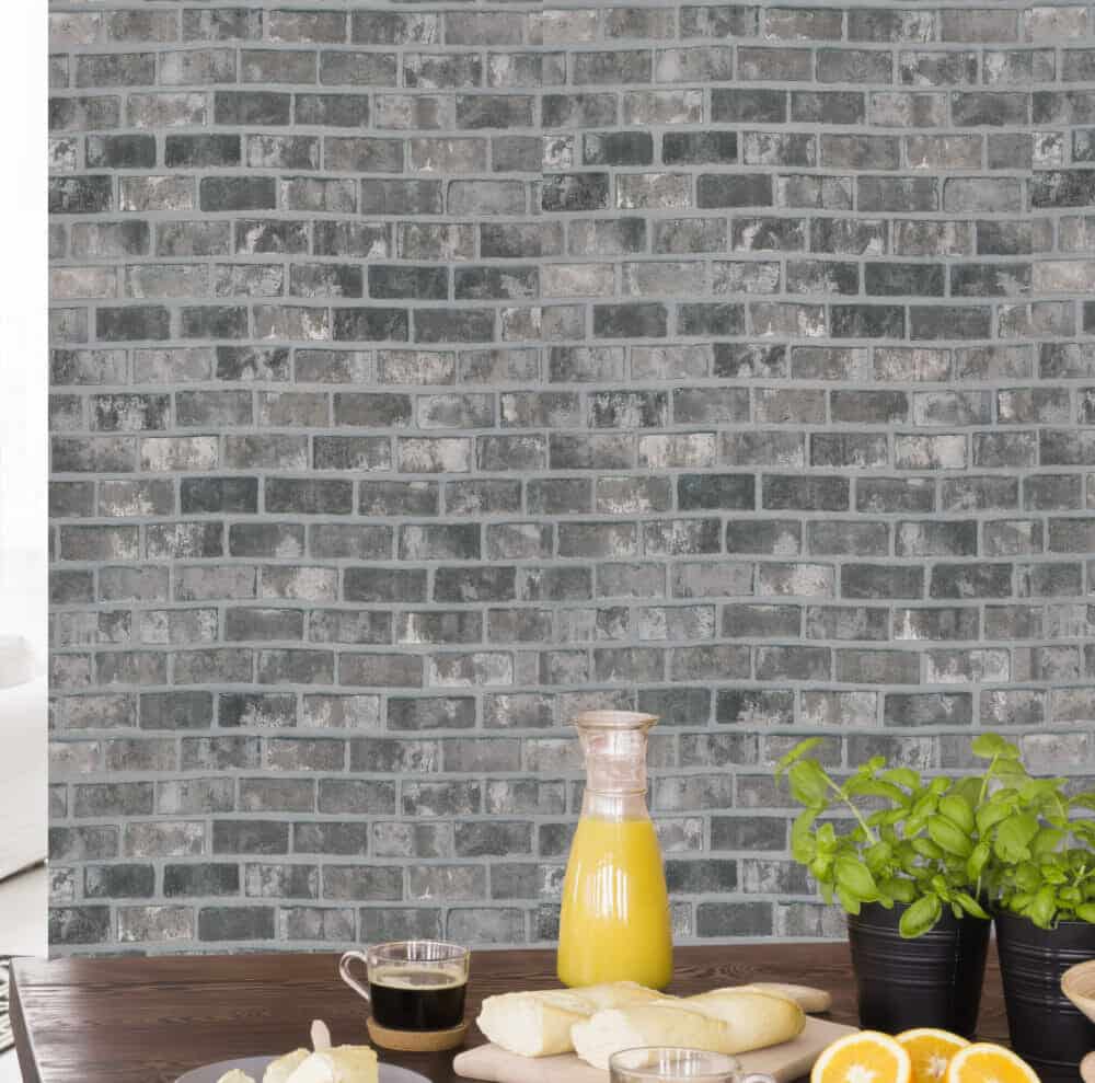 Close-up photo of Cover Styl' Grey Bricks Vinyl Wrap installed