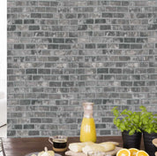 Close-up photo of Cover Styl' Grey Bricks Vinyl Wrap installed