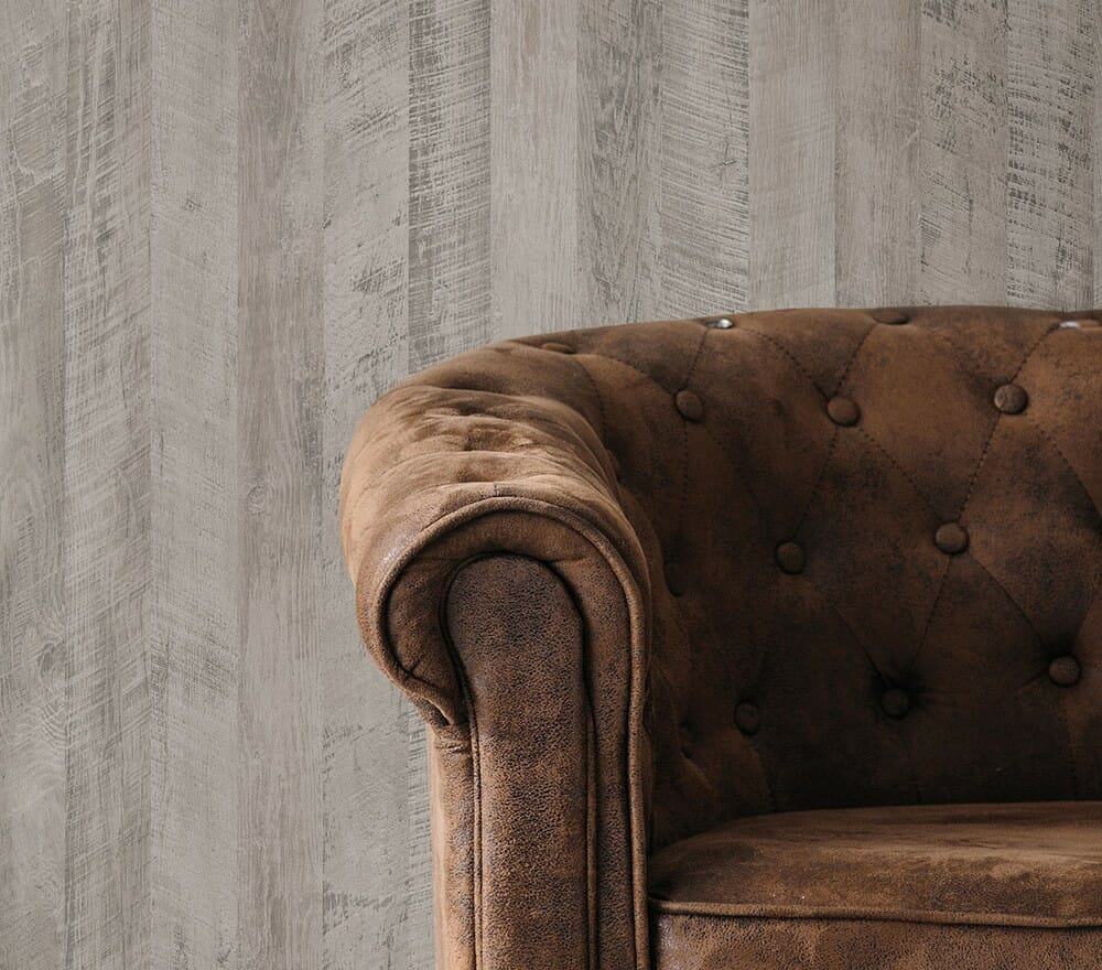 Close-up photo of Cover Styl' Light Grey Wood Vinyl Wrap installed 