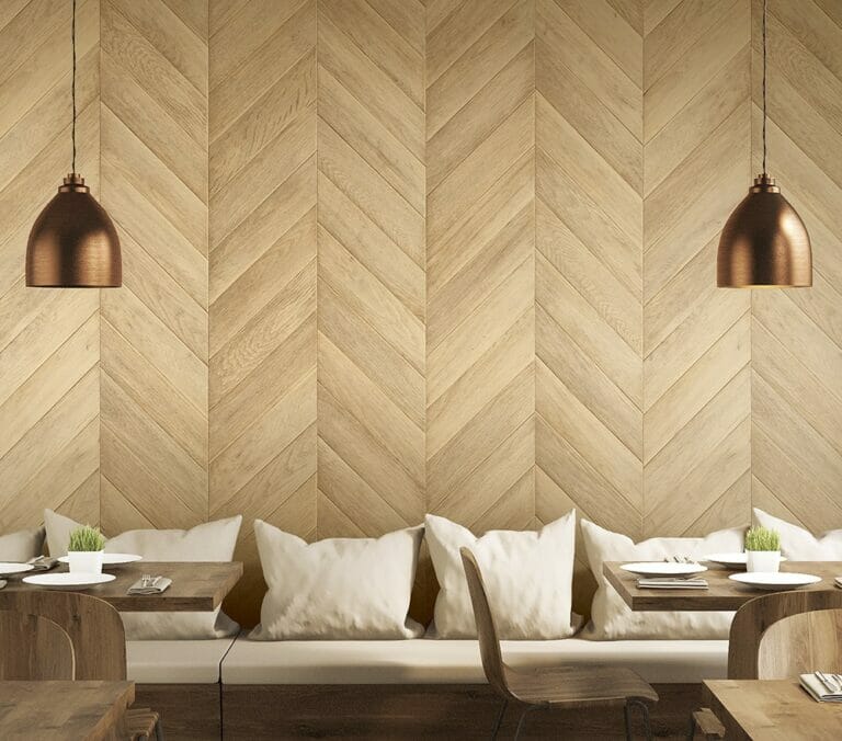 Close-up photo of Cover Styl' Light Parquet Vinyl Wrap installed