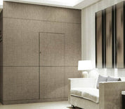 Close-up photo of Silver & Brown Lined Pattern Cover Styl' Vinyl Wrap installed