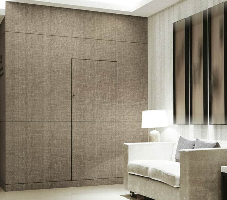 Close-up photo of Silver & Brown Lined Pattern Cover Styl' Vinyl Wrap installed