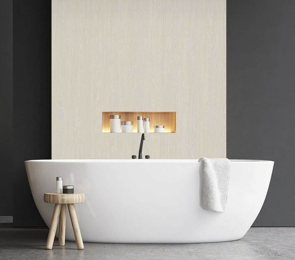 Smooth Light Oak Wall and Furniture Cover Styl' vinyl wrap | for furniture & walls (NF36)