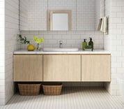 Close-up photo of Cover Styl' Smooth Oak Vinyl Wrap installed