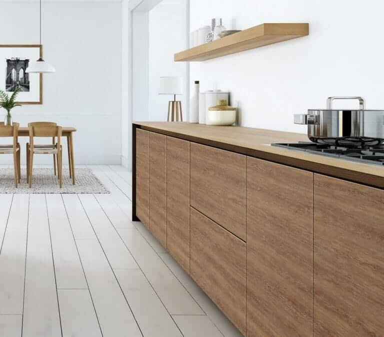 Close-up photo of Cover Styl' Structured Oak Vinyl Wrap installed