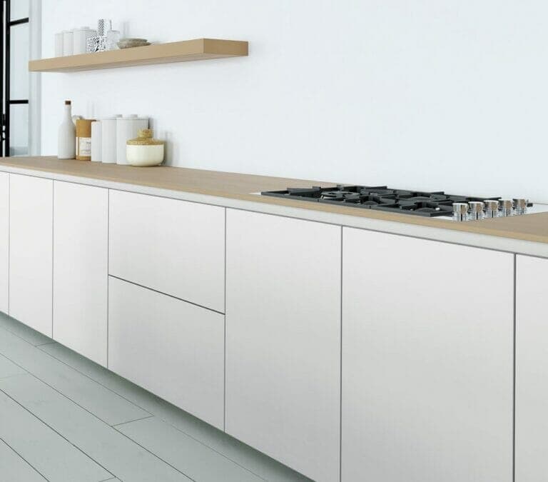 Close-up photo of Cover Styl' White Wood Waves Vinyl Wrap installed