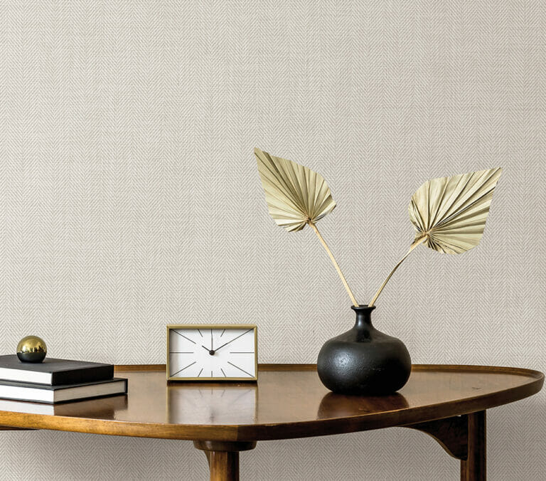 Close-up photo of Woven Parquet Beige Cover Styl' Vinyl Wrap installed