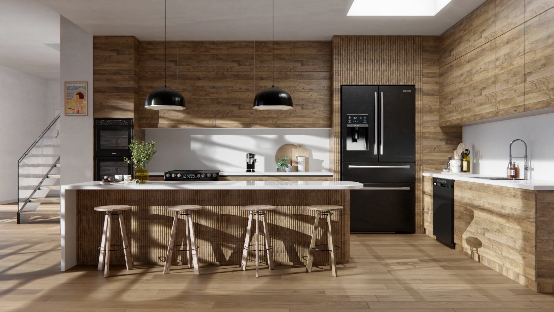 H4 Hardwood Panel Cover Styl' vinyl wrap | for furniture & walls