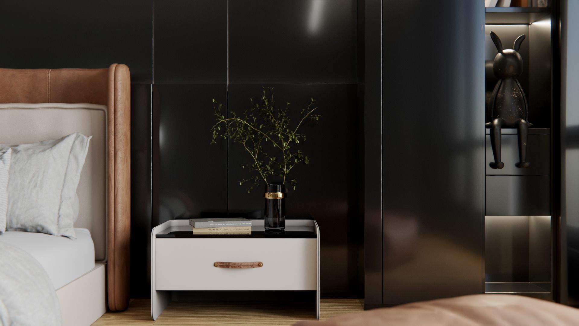 HR-J5 High Resistance - Lacquered Black Cover Styl' vinyl wrap | for furniture & walls