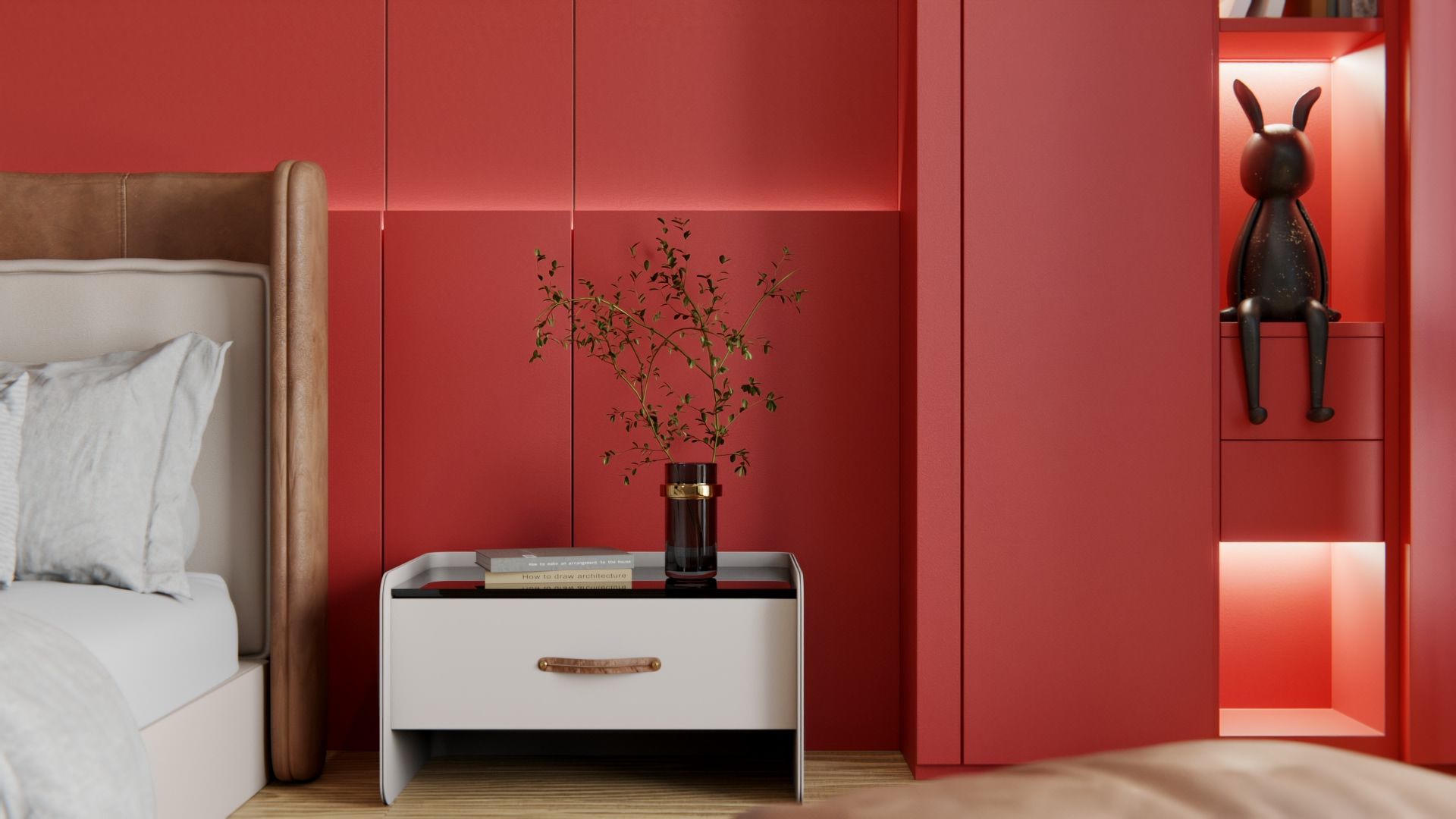 L2 Chilli Red Cover Styl' vinyl wrap | for furniture & walls