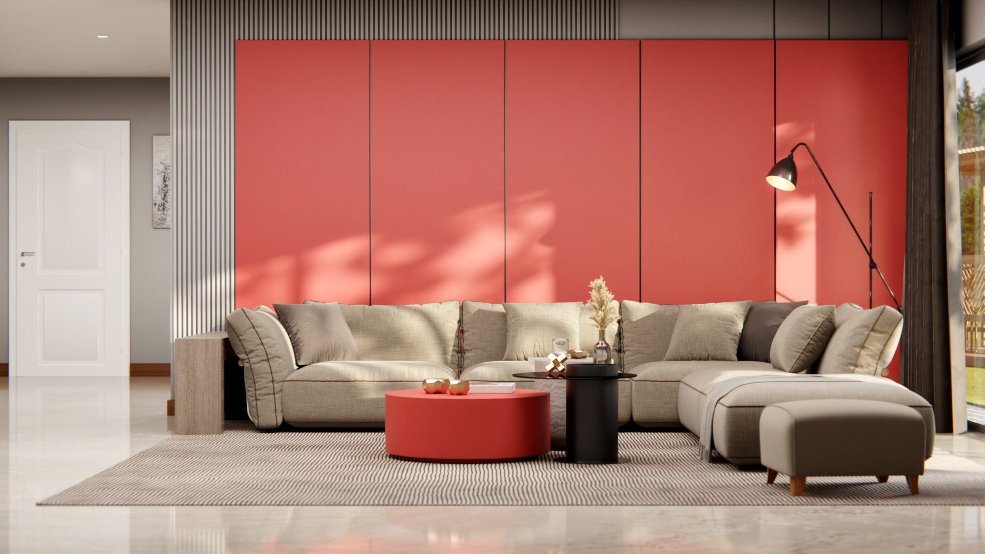 L2 Chilli Red Cover Styl' vinyl wrap | for furniture & walls