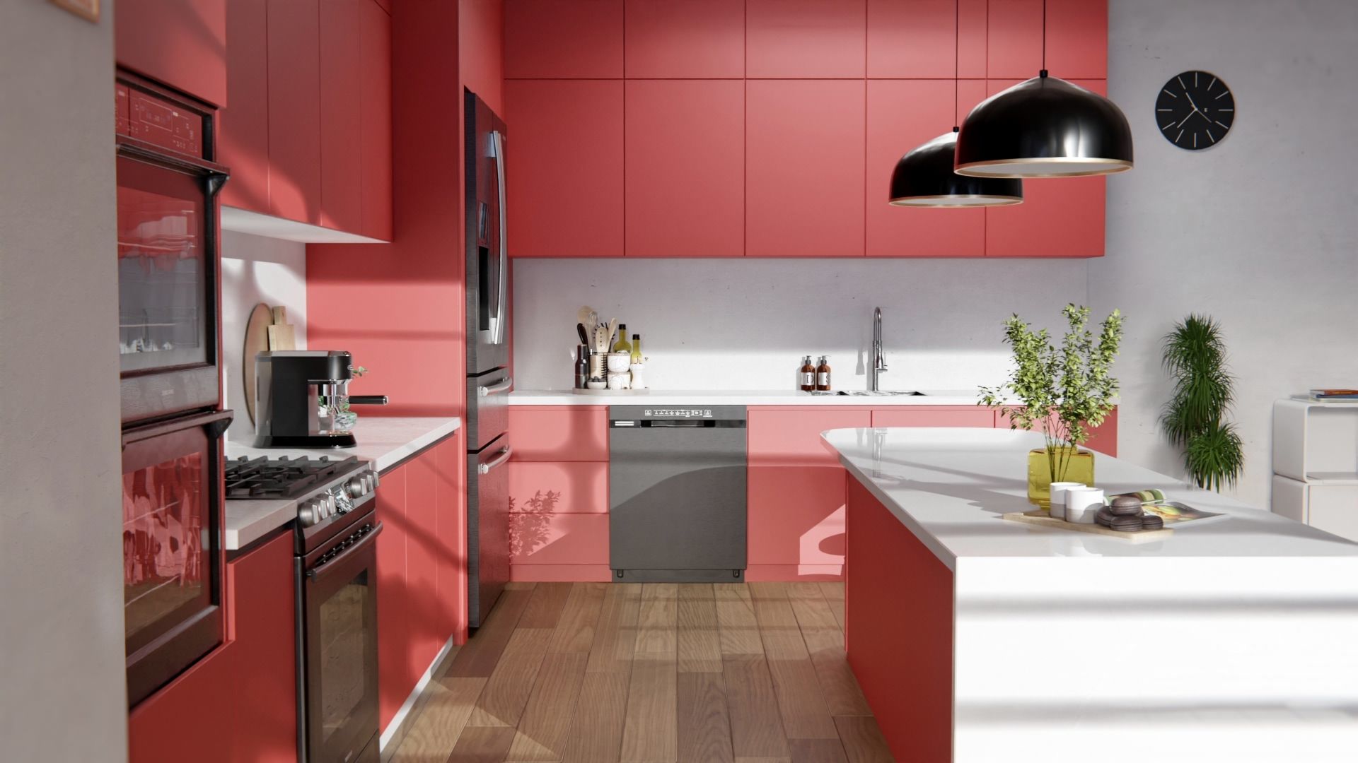 L2 Chilli Red Cover Styl' vinyl wrap | for furniture & walls