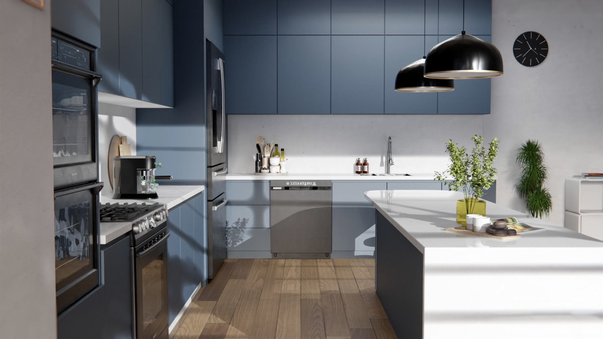 M6 Steel Blue Cover Styl' vinyl wrap | for furniture & walls