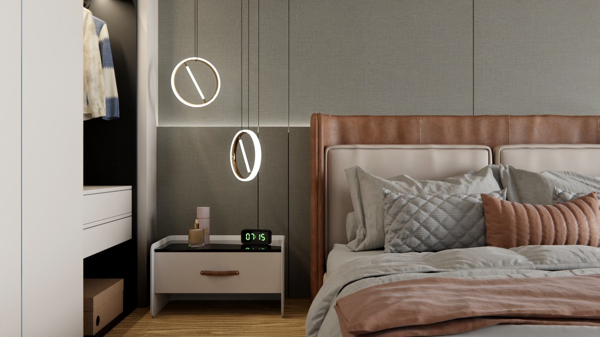 NE37 Silver & Brown Lined Cover Styl' vinyl wrap | for furniture & walls