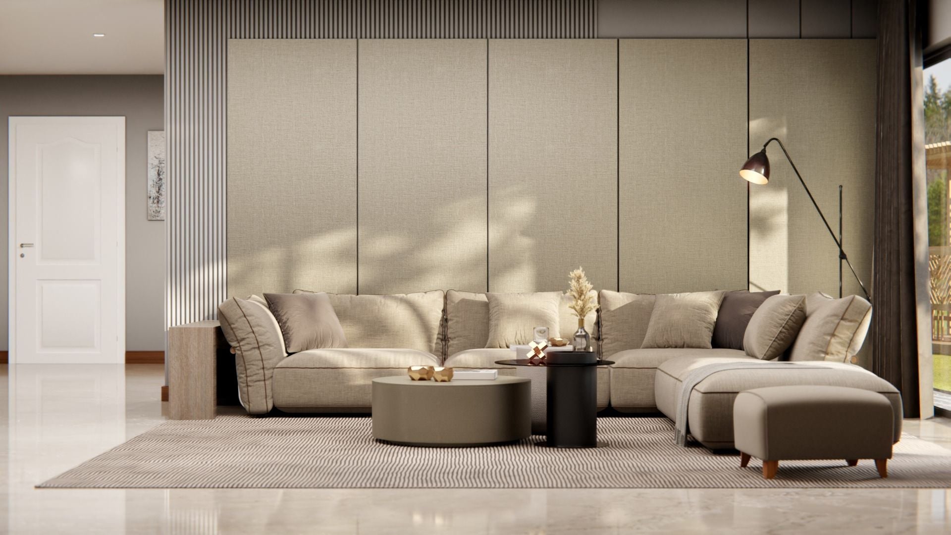 NG07 Woven Beige Cover Styl' vinyl wrap | for furniture & walls