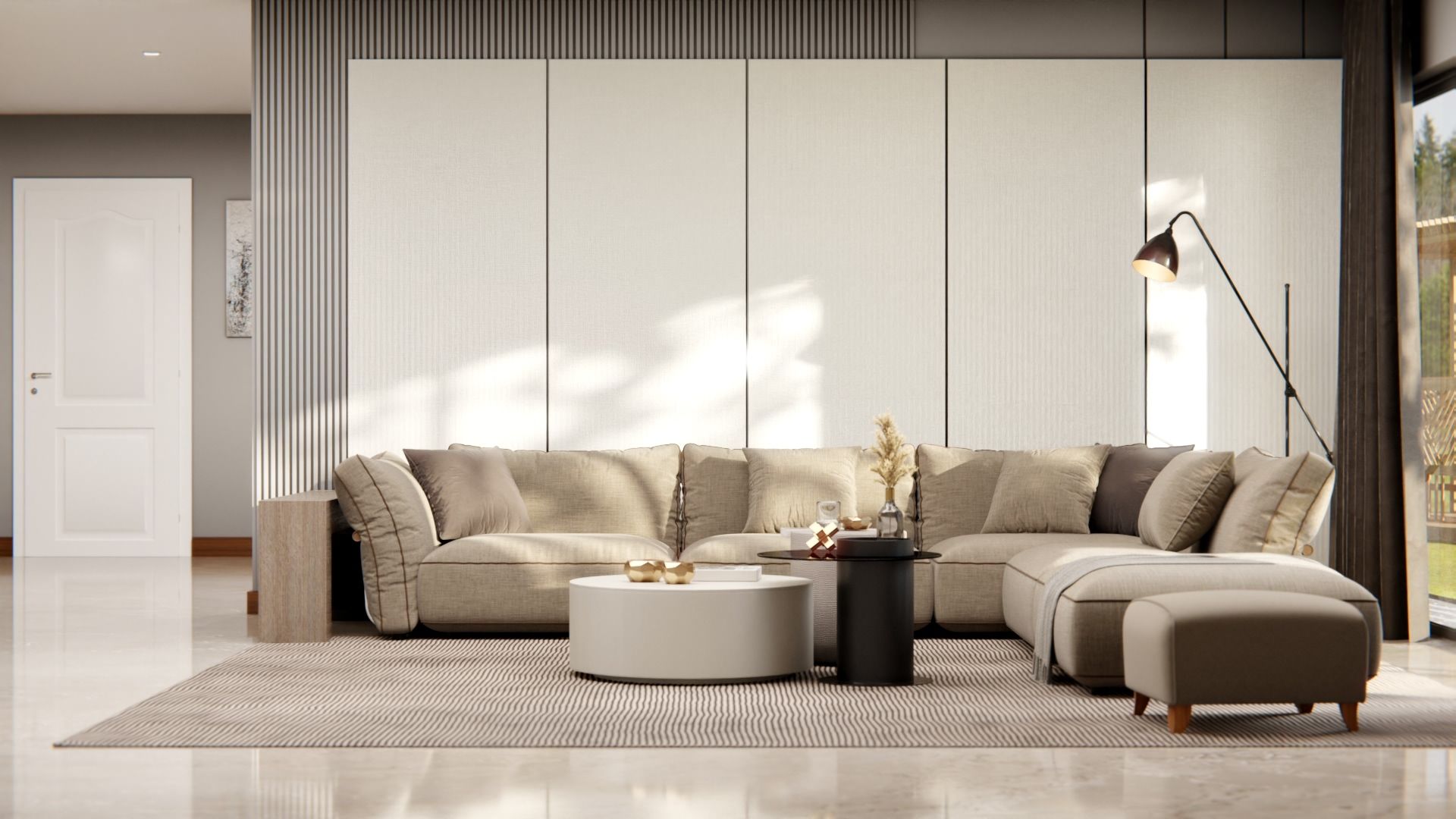 NG11 Mini Chevron Beige Cover Styl' vinyl wrap | for furniture & walls
