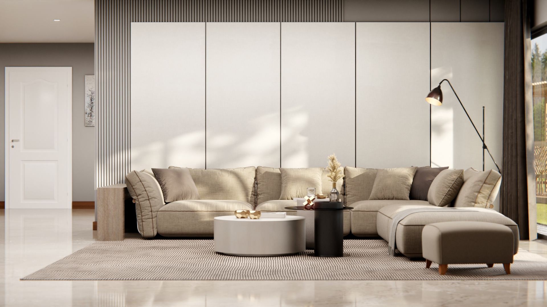 NH19 Beige Linen Cover Styl' vinyl wrap | for furniture & walls