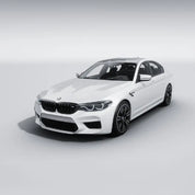 Oracal 970-010M matte white vehicle wrap installed on a BMW  with a white background