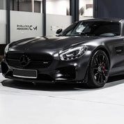 Mercedes-Benz sports car in a showroom setting after having Oracal 970-070 vinyl wrap fitted
