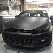 VW Golf with a full Oracal super matt black vehicle wrap installed