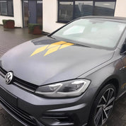 Oracal 970-795M matte steel car wrap installed on a VW Golf
