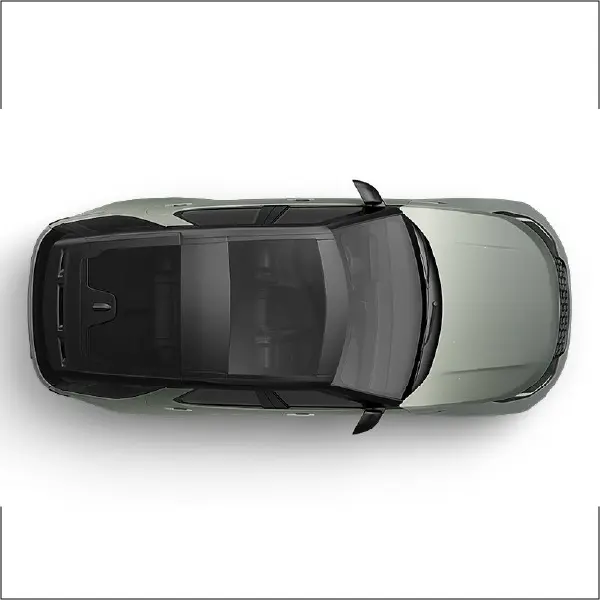 Over head view of Oracal 970A matt steel grey installed on a car