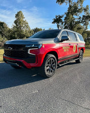Oracal Gloss Chili Red wrap installed on a car