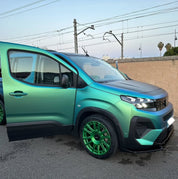 Oracal Matte Aquamarine car with a gradient effect on a street