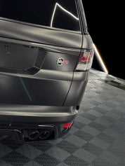 Car rear view with Oracal Matte Black installed