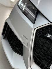 Oracal Matte Silver Grey Metallic on the grille and headlight