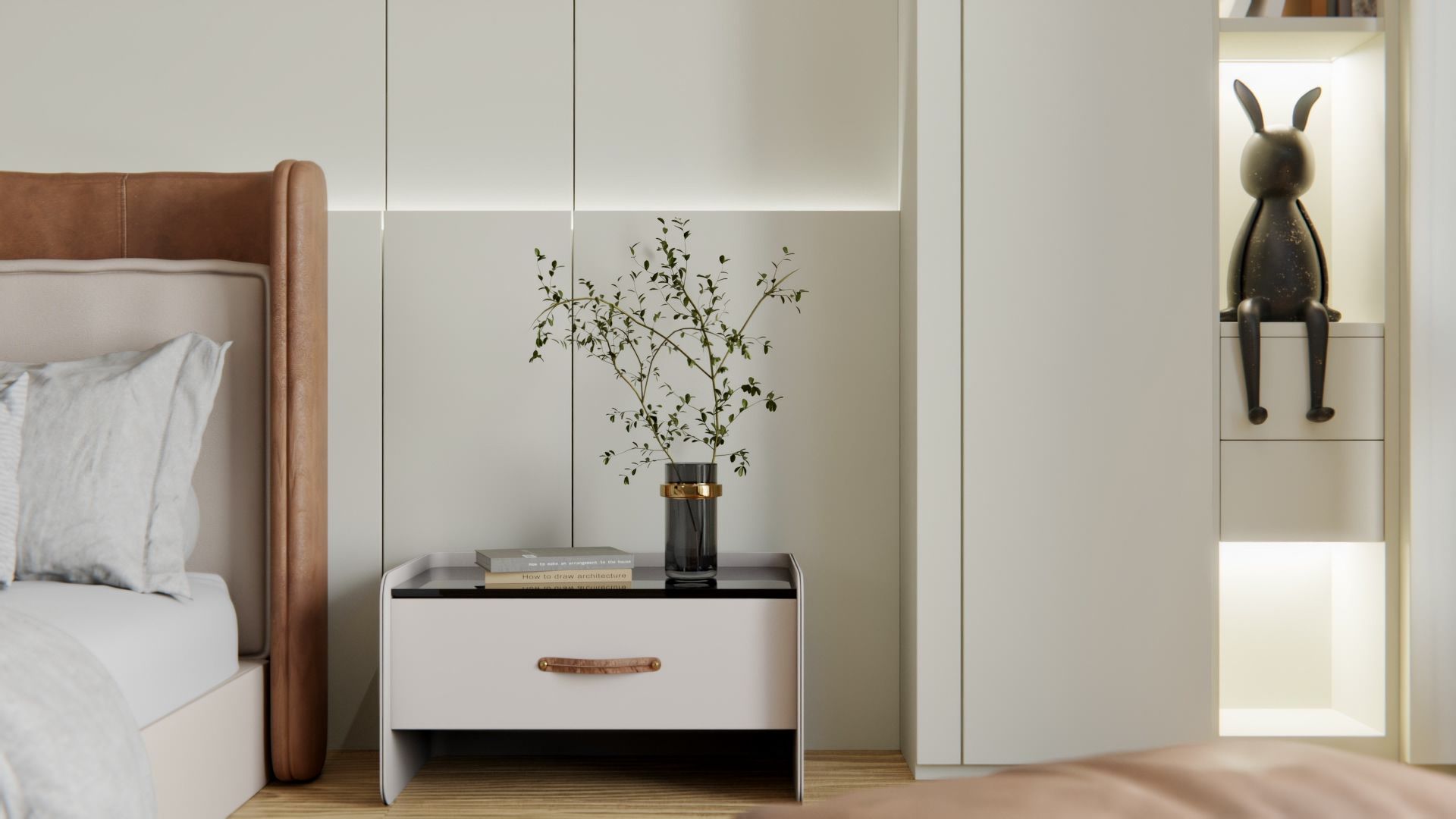RM10 Delicate White Cover Styl' vinyl wrap | for furniture & walls