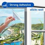 Safety window film with strong adhesive