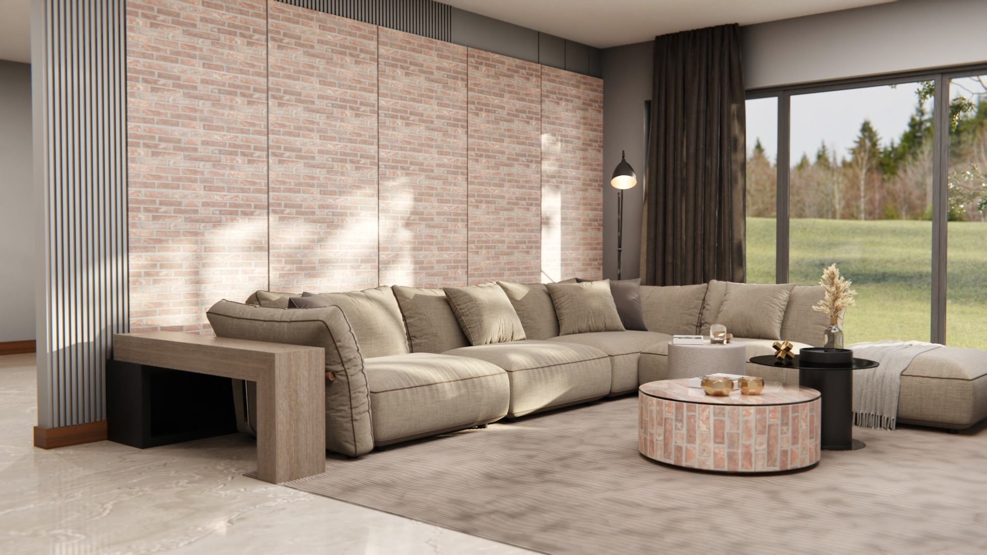 W7 Red Bricks Cover Styl' vinyl wrap | for furniture & walls
