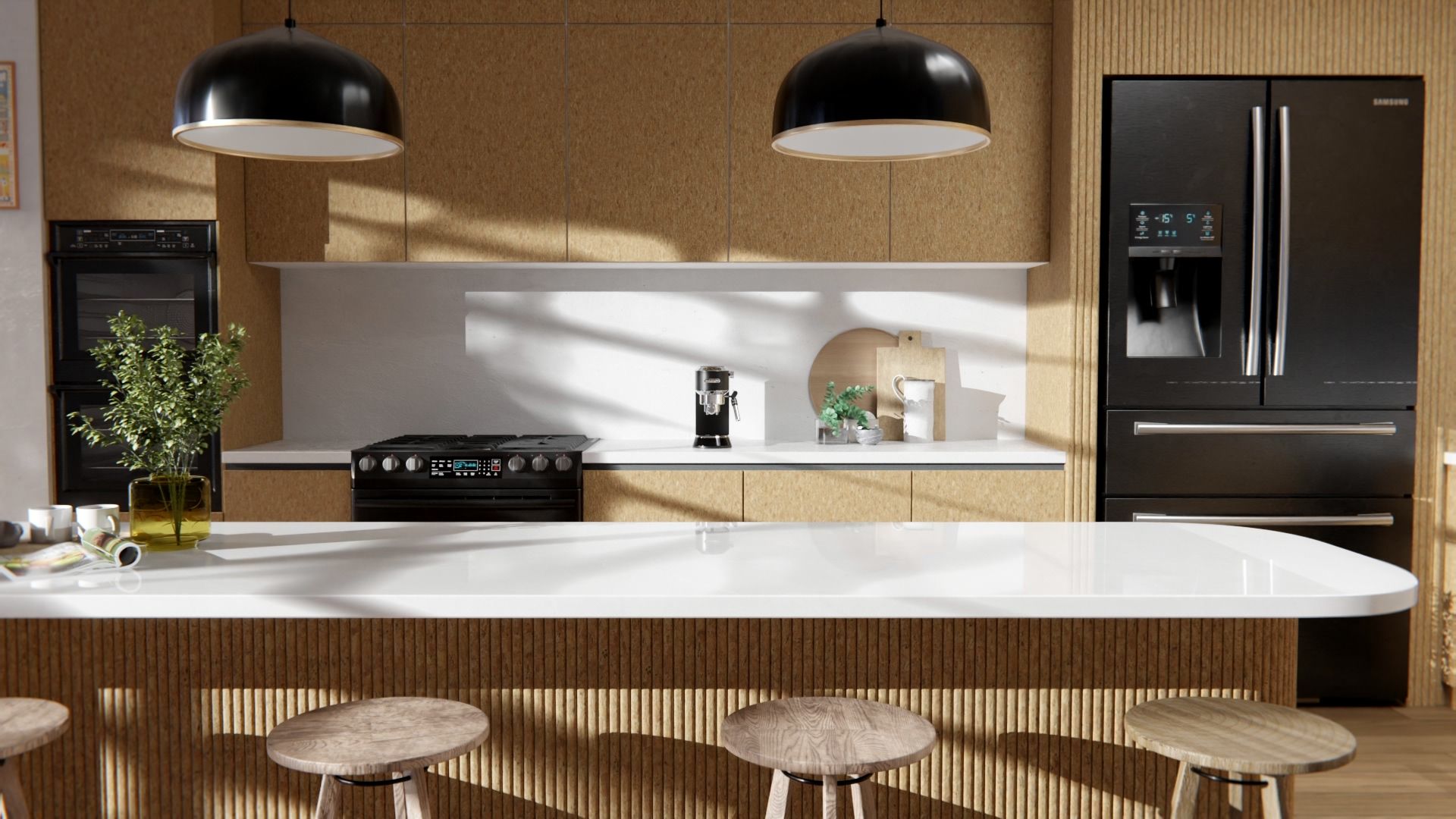 WI02 Large-grain Cork Wall and Furniture Cover Styl' vinyl wrap | for furniture & walls