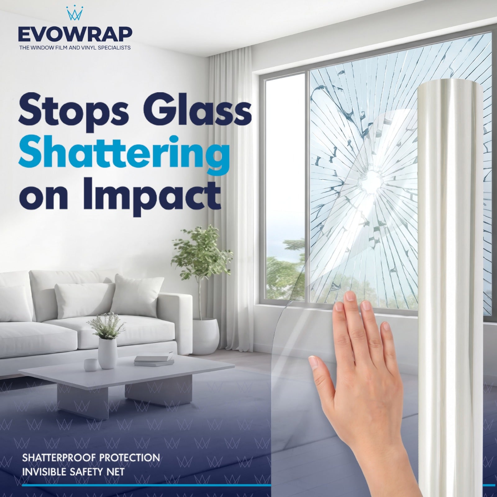 Safety window film | make glass shatterproof | health and safety