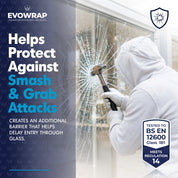 Security window film | anti-burglar | makes glass shatterproof
