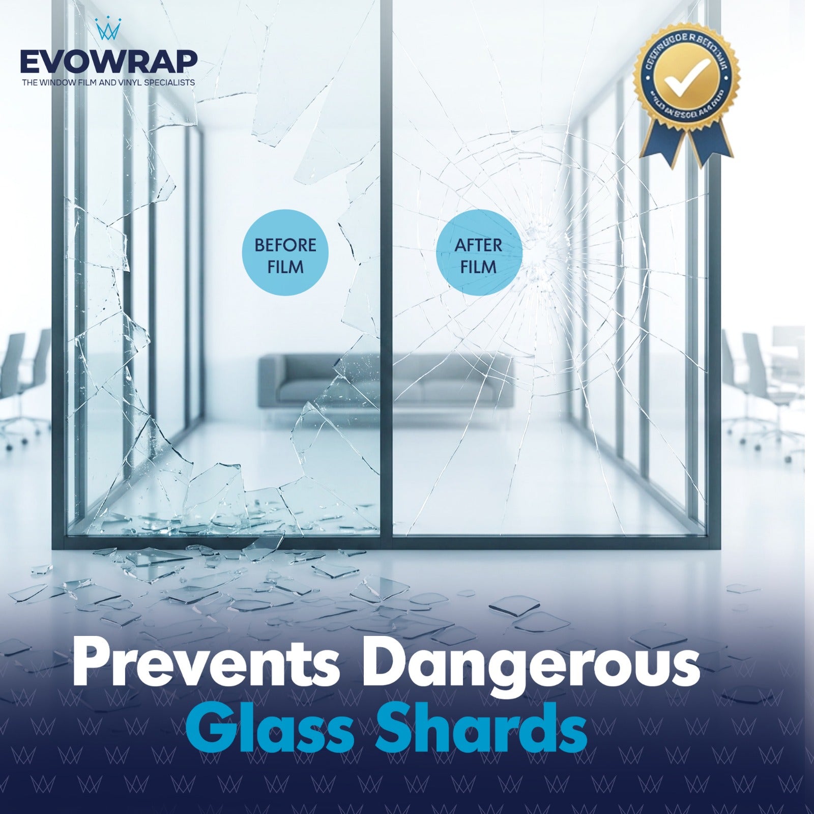 Safety window film | make glass shatterproof | health and safety