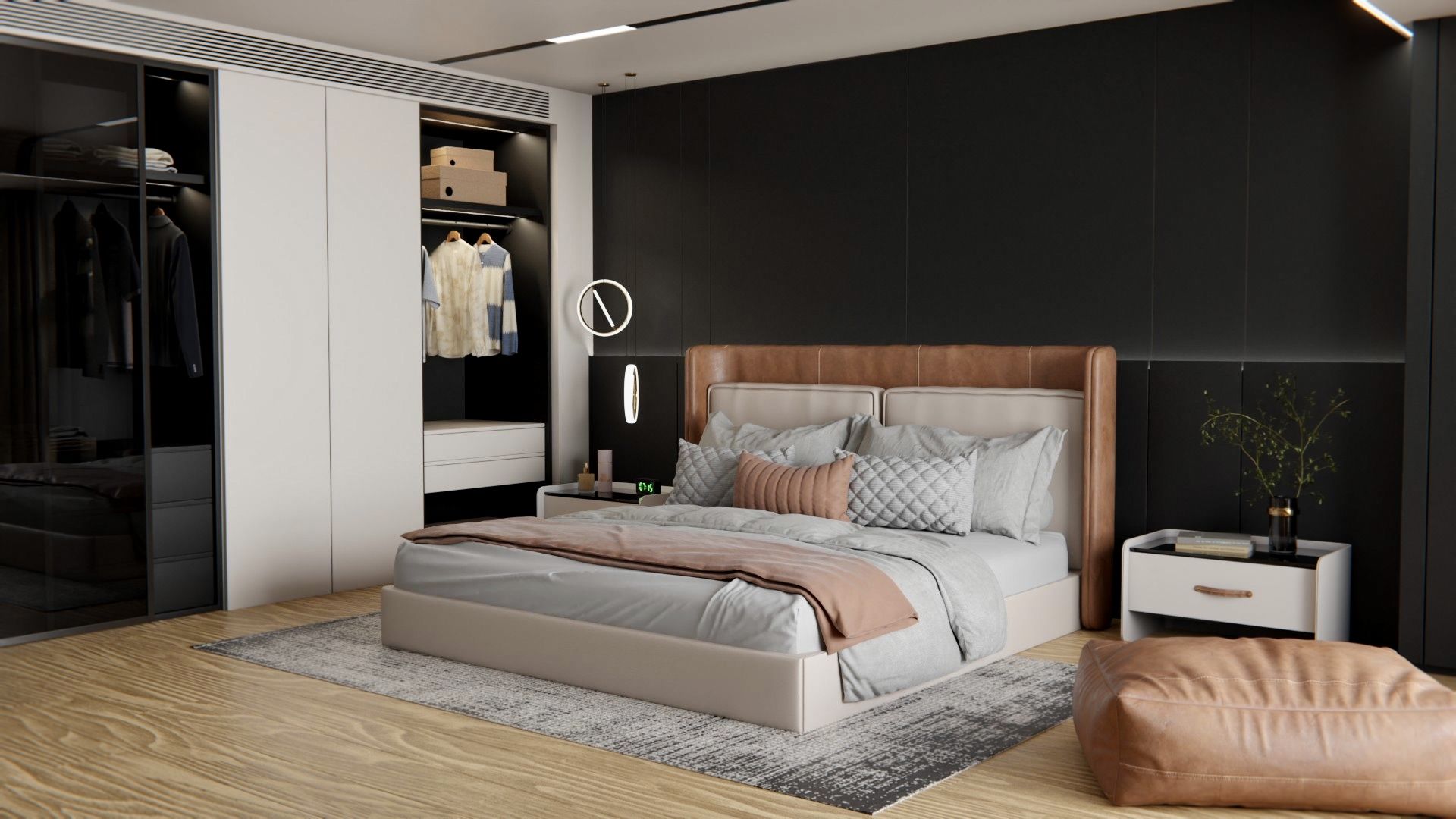 X51 Coal Black Leather Cover Styl' vinyl wrap | for furniture & walls