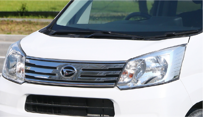 Close up of pre cut Daihatsu window tint